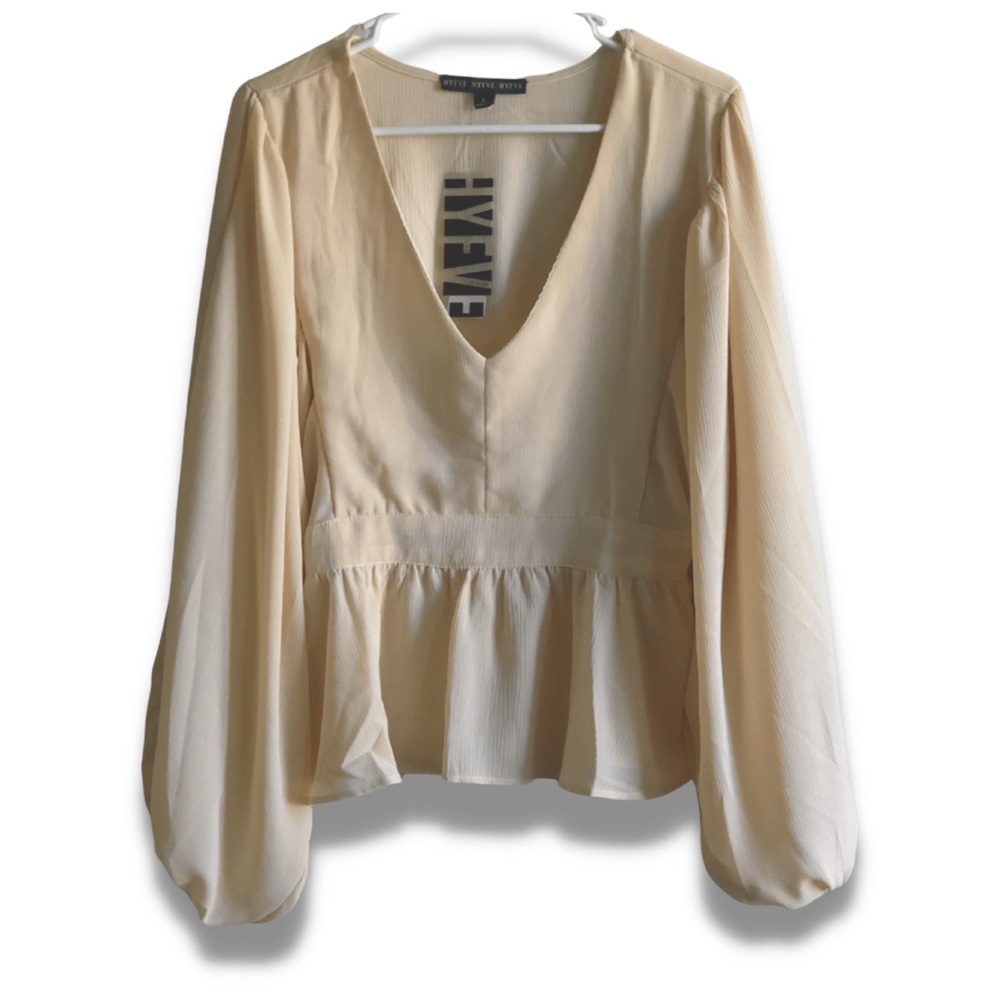 Women's, Blouse, Hyfve, Large, Cream